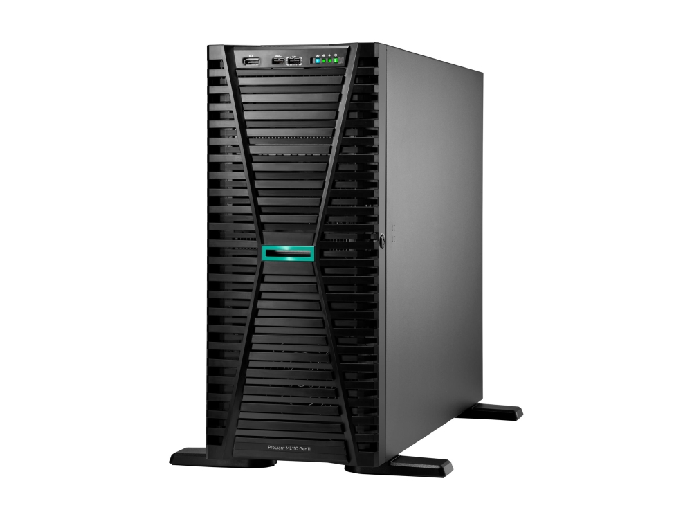 HPE ProLiant ML110 Gen11 - Server - tower 4.5U - envejs - 1 x Xeon Silver 4514Y / op til 3.4 GHz - RAM 64 GB - SATA/SAS/PCI Express - hot-swap 2.5 bås(e) - SSD 2 x 480 GB - Gigabit Ethernet - skærm: ingen