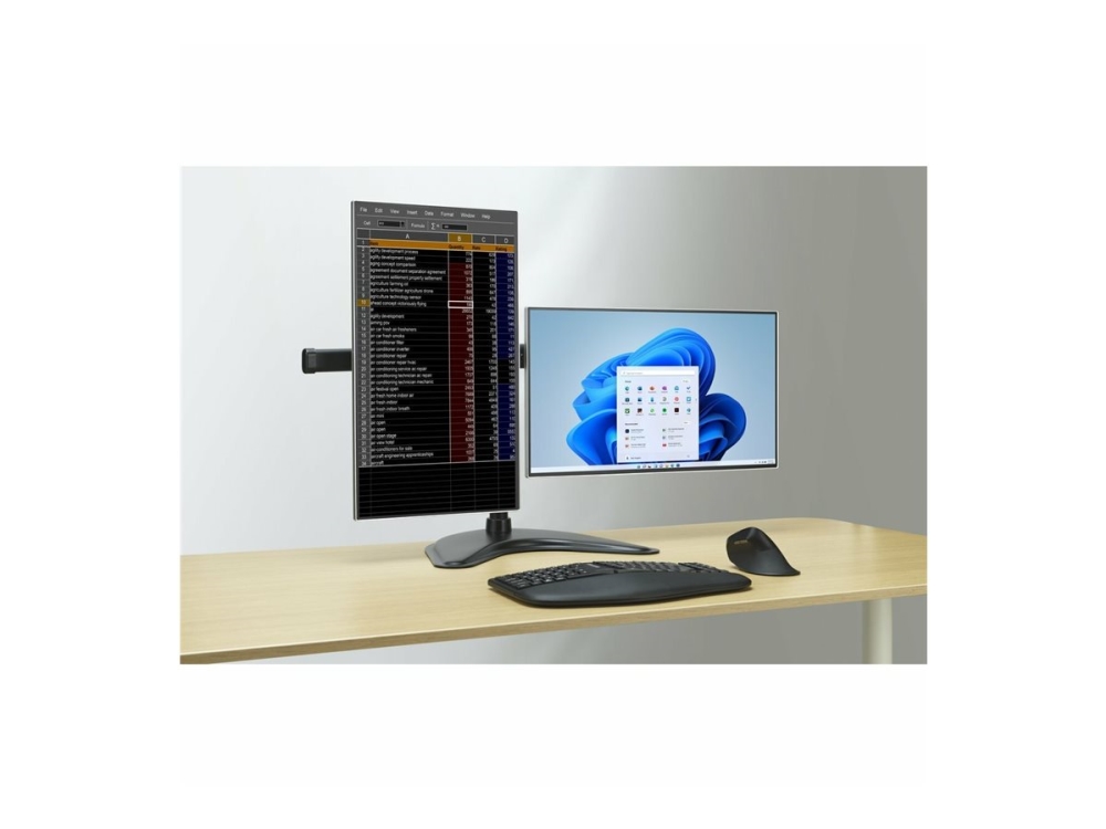 Kensington SmartFit™ ergonomisk, fritstående monitor stand til to skærme