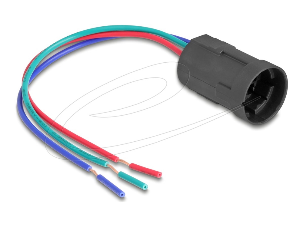 Delock 90789, Stiftleiste, Gerade, 230 V, 3 A, Schwarz, Kunststoff