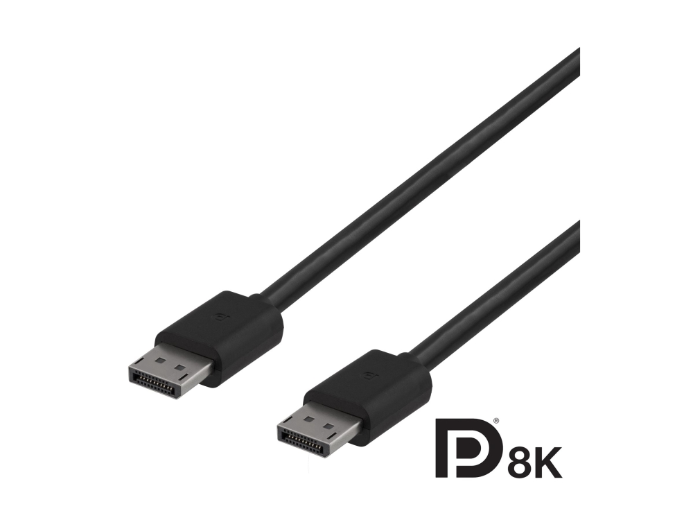 Deltaco Dp8k-1020-K, 2 M, Displayport, Displayport, Stecker, Stecker, 7680 X 4320 Pixel