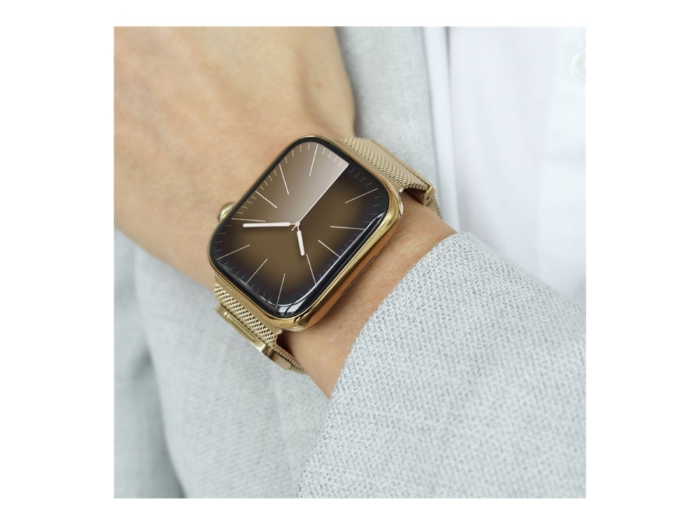 Vonmählen Milanese Loop 2 - Løkke For Smart Watch - 40/41/42 Mm - Guld - For Apple Watch Hermès Series 9, Se 3, Series 10, Series 11, Series 8, Serie