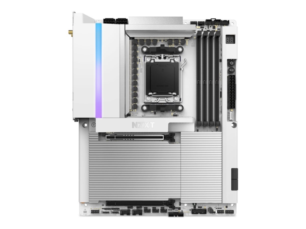 NZXT N9 X870E - Moderkort - ATX - Socket AM5 - AMD X870E Chipuppsättning - USB 3.2 Gen 2, USB 3.2 Gen 1, USB4 - 5 Gigabit Ethernet, Wi-Fi 7, Bluetooth - inbyggda grafiken (CPU krävs) - HD-ljud (8 kanaler) | Datorkomponenter - Moderkort - AMD Moderkort | GameStuff