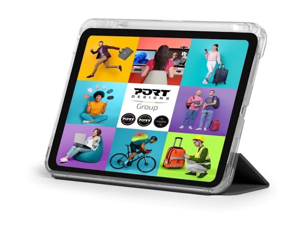 Port Noumea Ii Slimclear Eco - Beskyttelsescover Til Tablet - Lærred - Sort - For Apple 11-Inch Ipad Air (M2, M3)