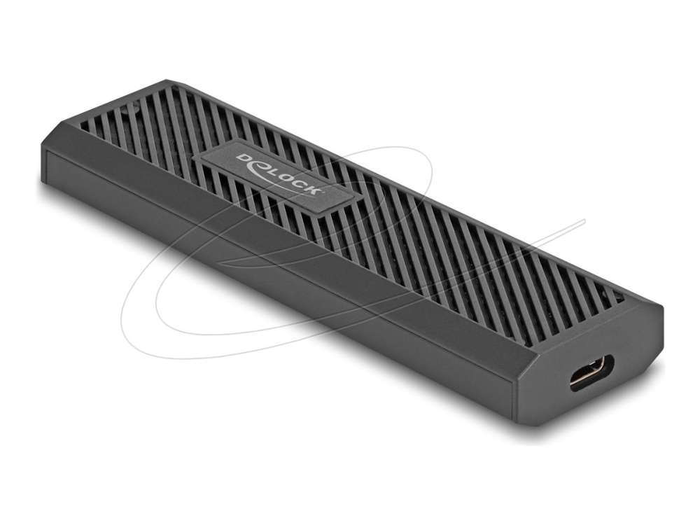 Delock - Lagringspakning - Ekstern, Værktøjsfri - M.2 - M.2 Card (Pcie Nvme & Sata) - Usb-C - Sort