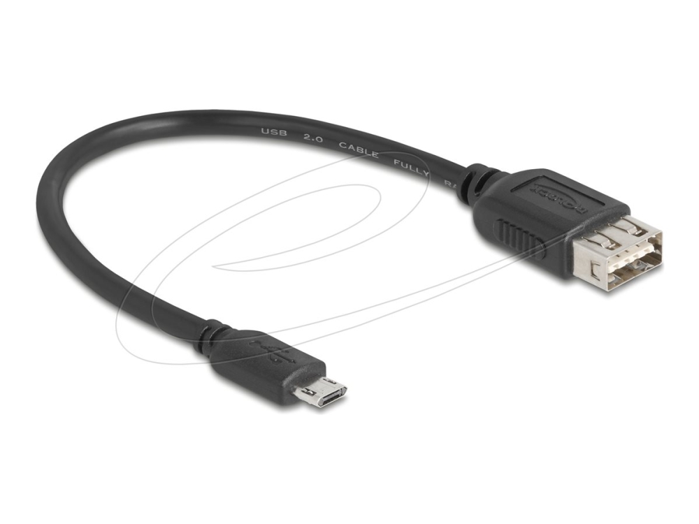 Delock Usb 2.0-Kabel Easy Usb Type Micro-B Han Til Easy Usb Type A Hun 0,2 M