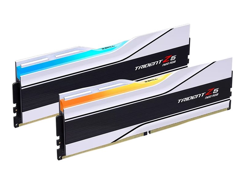 G.Skill Trident Z5 Neo RGB - DDR5 - sæt - 64 GB: 2 x 32 GB - DIMM 288-PIN - 6000 MT/s - CL36 - 1.35 V - ikke bufferet - on-die ECC - hvid