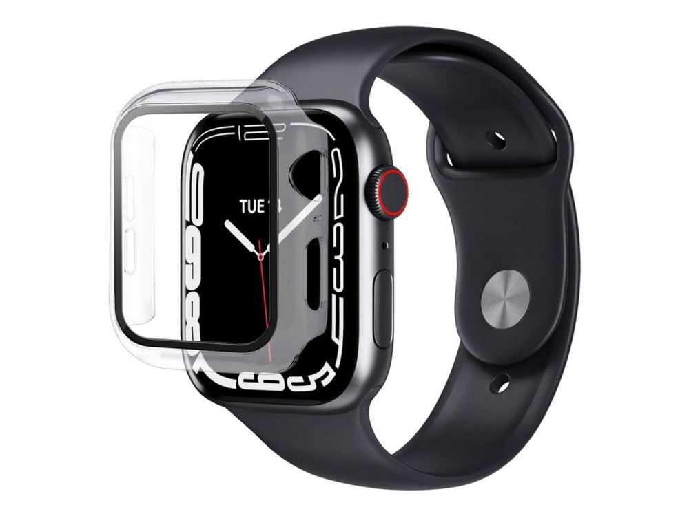 Estuff Es501030, Uhren-Bildschirmschutz, Apple, Watch Series 6, Watch Series 7, Watch Series 8, Gehärtetes Glas, 10 G, 85 Mm