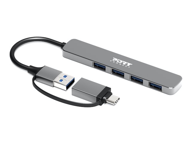 Port Connect - Hub - Usb-C/Usb-A - 4 X Superspeed Usb 3.0 - Desktop