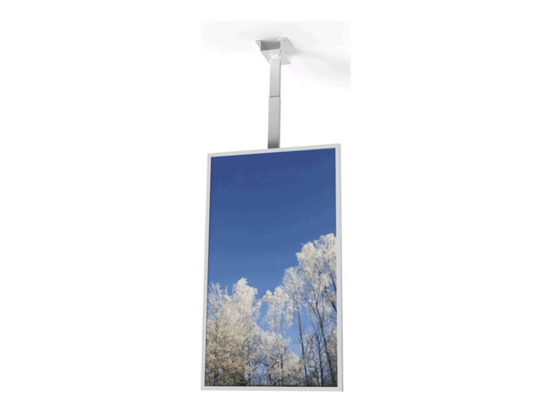 Hi-Nd - Monteringssæt (Etui) - Portræt - For Digital Skiltning Lcd-Panel - Metal - Hvid - Skærmstørrelse: 50" - Loftsmonterbar