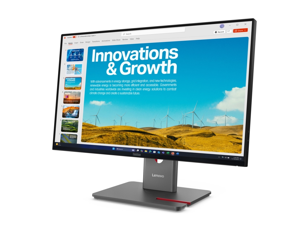 Lenovo Thinkvision P24qd-40 - Led-Skærm - 24" (23.8" Til At Se) - 2560 X 1440 Qhd @ 120 Hz - Ips - 300 Cd/M² - 1500:1 - Displayhdr 10 - 4 Ms - Hdmi,