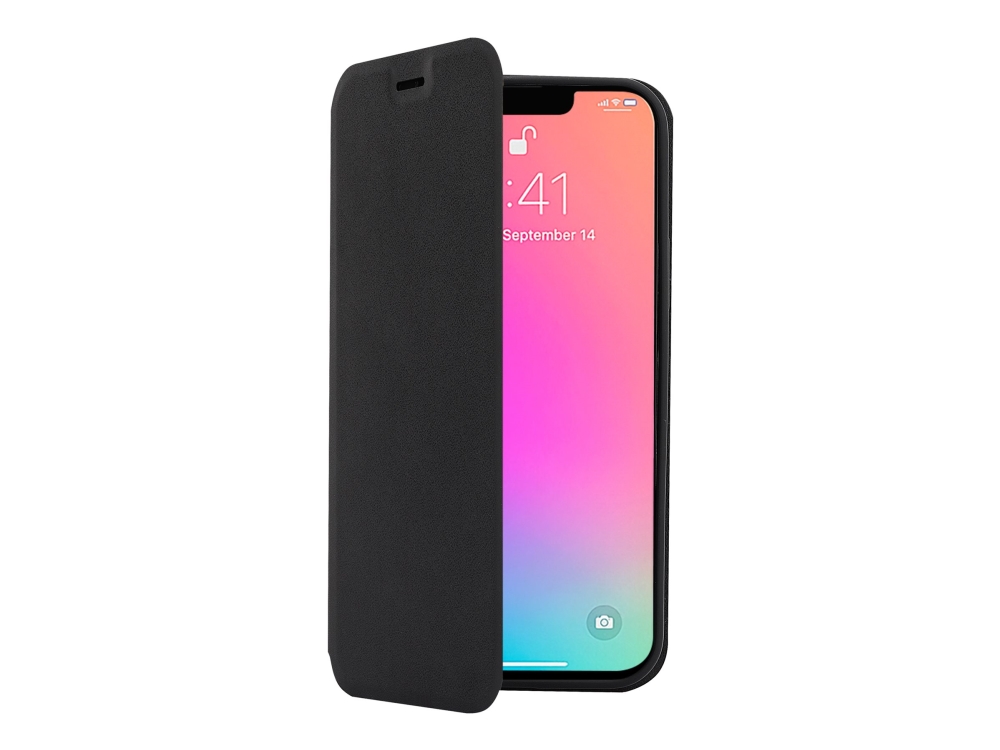 Screenor Clever - Flipomslag Til Mobiltelefon - Magsafe-Kompatibilitet - Økolæder, Termoplastisk Polyuretan (Tpu) - Sort - For Apple Iphone 16E