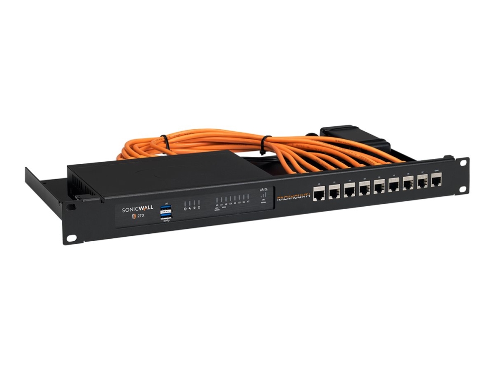 Rackmount.It Rm-Sw-T11i - Monteringspakke For Netværksudstyr - Stativmonterbar - Jet Black - 1U - 19" - For Sonicwall Tz270w, Tz370w, Tz470w