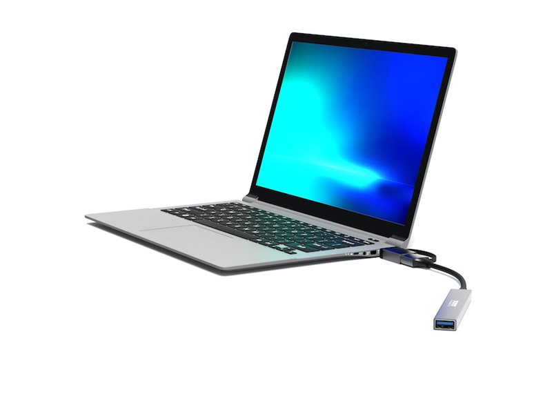 Port Designs 900160, Usb Typ-C, Usb 3.2 Gen 1 (3.1 Gen 1) Type-A, 5000 Mbit/S, Silber, Aluminium, 0,1 M