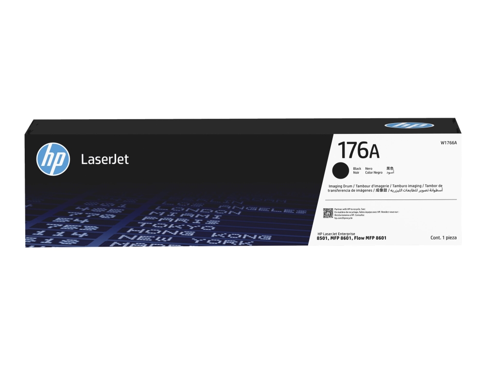 Hp 176A - Sort - Original - Boks - Tromlekit - For P/N: 9S187a#Abh, 9S187a#Abn, 9S187a#Akh, Aj7j3a#B19, Aq1e3a#Abg, Aq1e3a#Abh, Aq1e3a#Baz