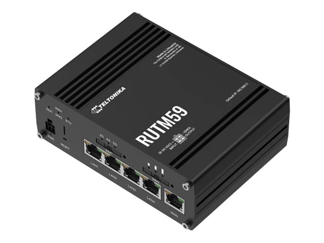 Teltonika RUTM59 - Trådlös router - WWAN 4-ports-switch - 1GbE - 5G, 4G, 3G - DIN-skenmonterbar, väggmonterbar, bordsmonterbar | Datorer & Surfplattor - Stationära datorer - Raspberry PI | GameStuff