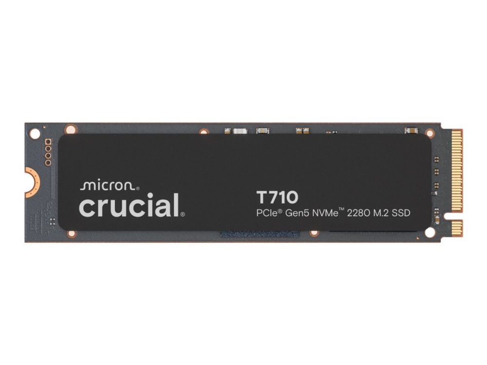 Crucial T710 - SSD - krypterat - 1 TB - inbyggd - M.2 2280 - PCI Express 5.0 (NVMe) - TCG Opal Encryption 2.01 | Datorkomponenter - Hårddisk & Lagring - Interna hårddiskar | GameStuff