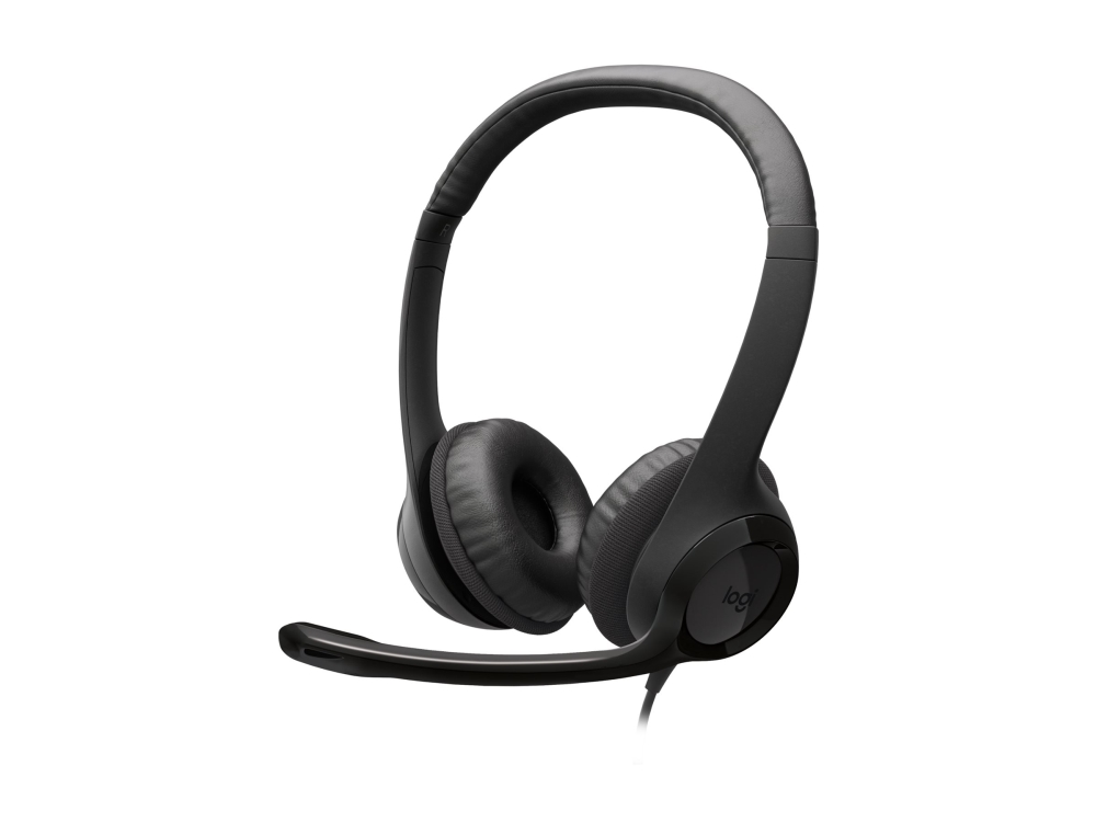 Logitech H390 - Headset - på øret - kablet - USB-C - sort