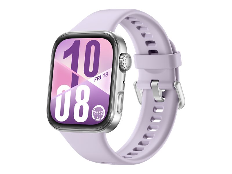 Huawei Watch Fit 4 - Aluminiumslegering - Smart Ur Med Rem - Fluoroelastomer - Lilla - Håndledsstørrelse: 120-190 Mm - Display 1.82" - Nfc, Bluetooth