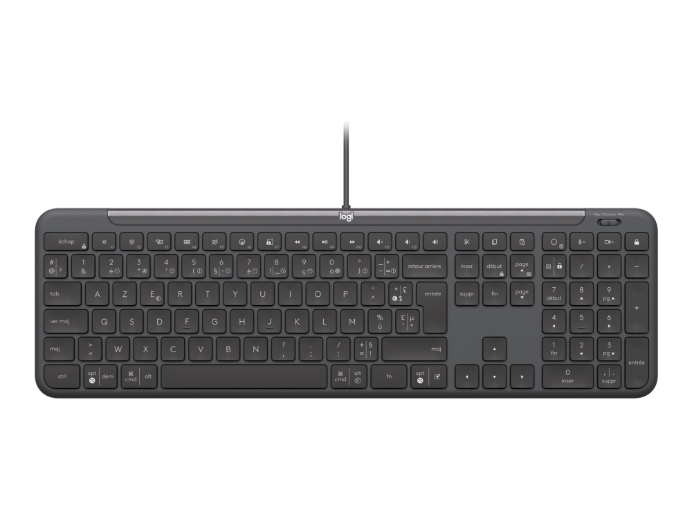 Logitech Signature Slim Wired K620 For Business – Tastatur – Full-Size – Usb-C – Azerty – Französisch