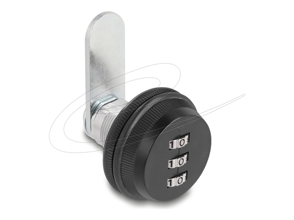Navilock 20943, Schloss, Kunststoff, Stahl, Schwarz, Silber, 37 Mm, 37 Mm, 130 G