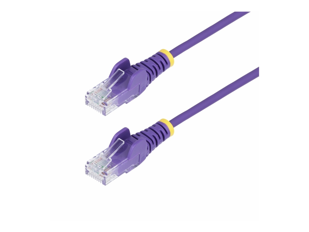 Startech.Com 3M Violett Schlankes Cat6-Ethernet-Kabel, Snagless, 100W Poe, Utp, Lszh, 28Awg Reines Kupfer, Dünne Rj45 Patchkabel/Netzwerkkabel Mit Zu