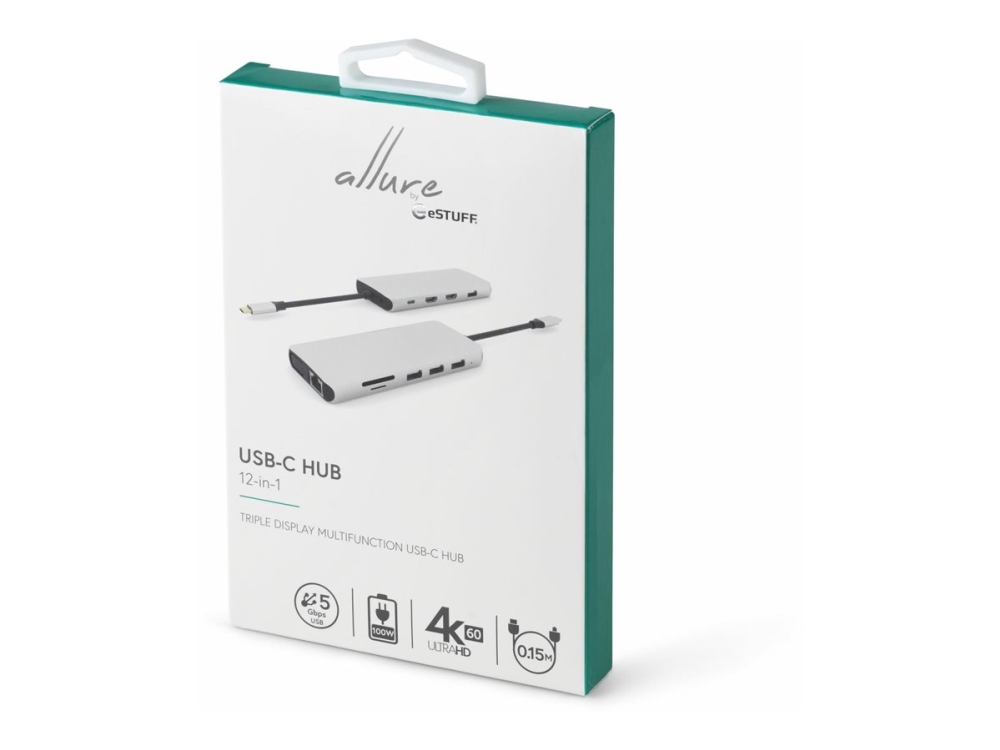 Estuff Single Usb-C Dock - Dockingstation - Usb-C 3.2 Gen 1 - Vga, Hdmi - Gige