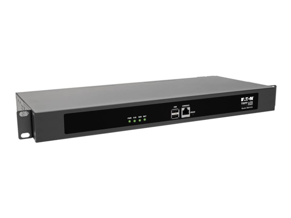 Eaton Tripp Lite Series 16-Port Serial Console Server, Usb Ports (2) - Dual Gbe Nic, 4 Gb Flash, Desktop/1U Rack, Taa - Konsol Server - 16 Porte - 1G