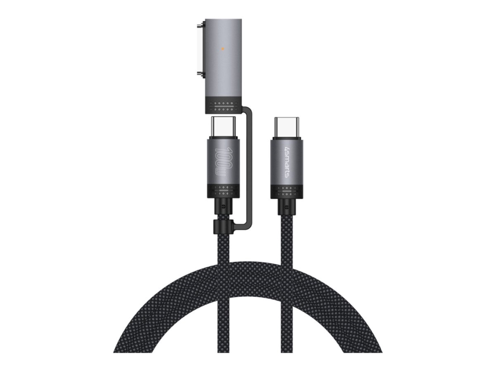 4smarts - USB-kabel - 24 pin USB-C (hane) till 24 pin USB-C (hane) - 20 V - 5 A - 2 m - USB-strömförsörjning (100W) - svart | Datortillbehör - Kablar & adaptrar - Datakablar | GameStuff