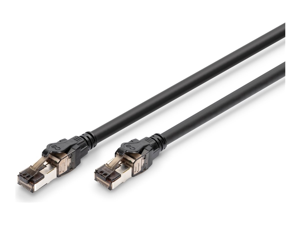 Digitus - Patchkabel - Rj-45 (Han) Til Rj-45 (Han) - 3 M - 8 Mm - S/Ftp - Cat 8.1 - Ieee 802.3Af/Ieee 802.3At/Ieee 802.3Bt - Halogenfri, Knastfri - S