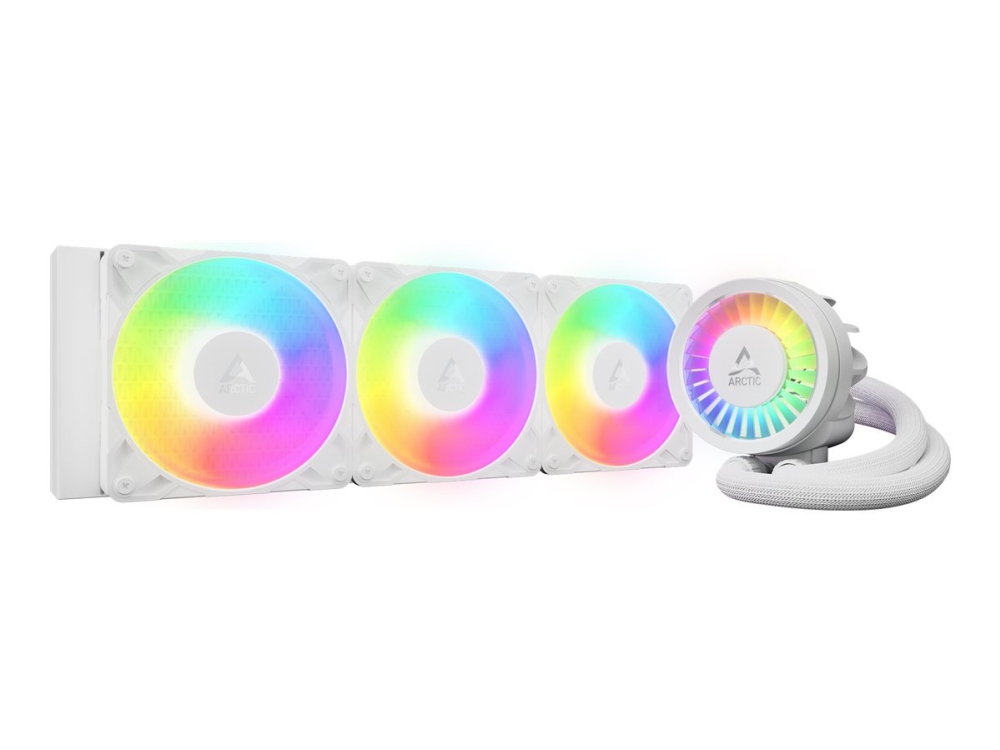 ARCTIC Liquid Freezer III Pro 360 A-RGB - Kylsystem med vätska till processorn - Elementstorlek: 360 mm - (för: AM5, AM4, LGA1700, LGA1851) - copper base with skiving fins - 120 mm - vit | Datorkomponenter - Kylning & moddning - CPU Kylning | GameStuff