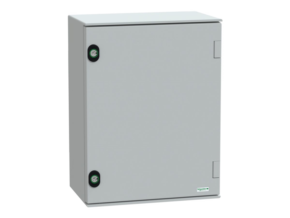 Schneider Electric - Skåp - IP66, polyester, 430 x 330 x 200 mm (HxWxD) - väggmontering - grå, RAL 7035 | EL Artiklar - Elcentral - Diverse utrustning för svarta tavlor | GameStuff