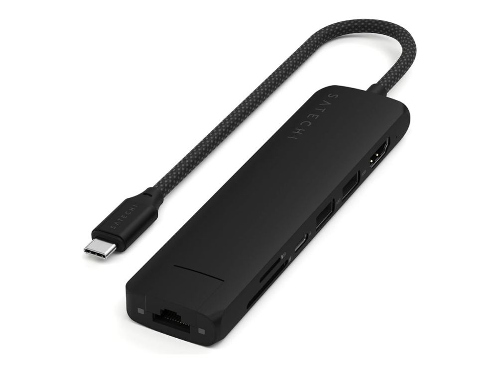 Satechi 7-in-1 - Dockningsstation - USB-C / USB 3.2 Gen 2 x 2 - HDMI - 1GbE | Datorer & Surfplattor - Bärbara tillbehör - Port Replicator och dockning | GameStuff