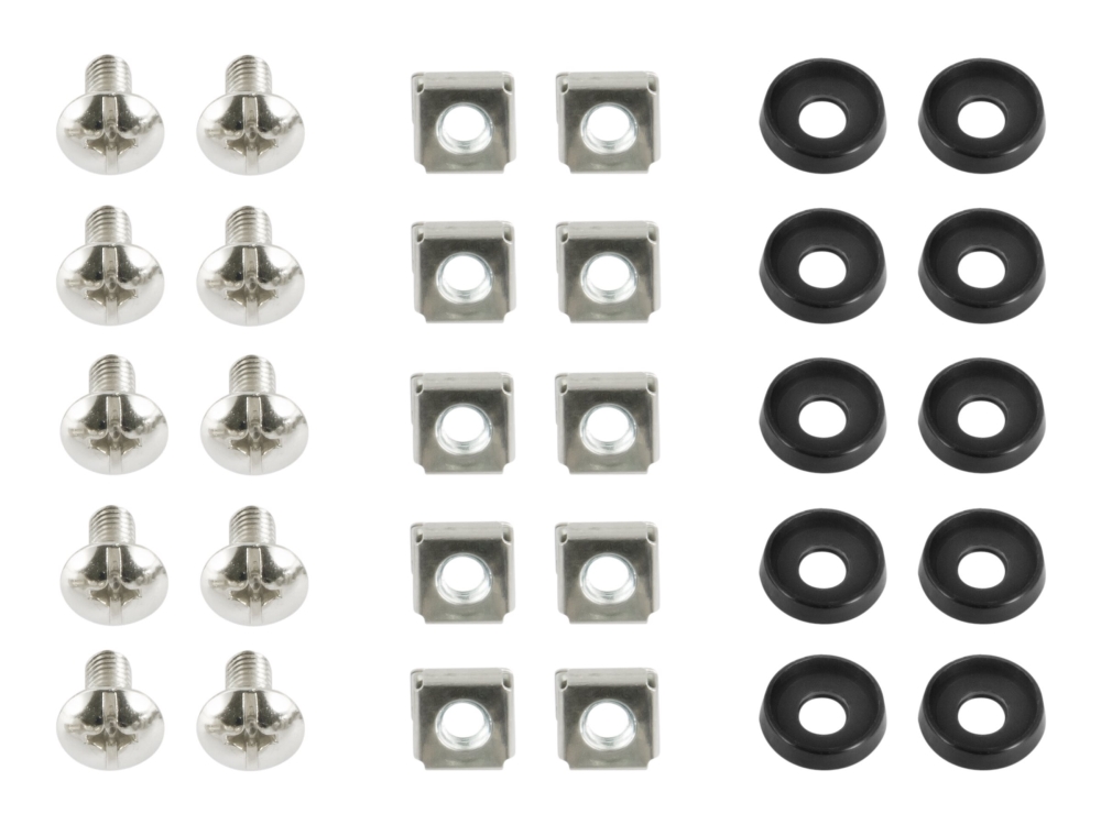 Deltaco 19-M611, Schraubensatz, Schwarz, Silber, 1 Stück(E), 60 G