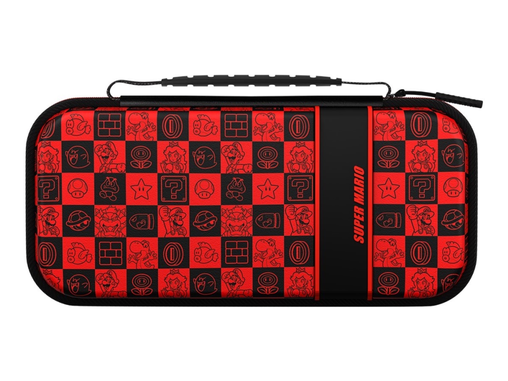 PDP 500-224-SPIG, Hardshell case -kotelo, Nintendo, Musta, Punainen, Nintendo Switch, Nintendo Switch Lite, Nintendo Switch OLED, Vetoketju, Ripustettava laatikko
