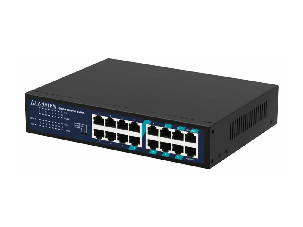 Lanview - Switch - Smart - 16 X 10/100/1000 - Desktop, Rackmontierbar