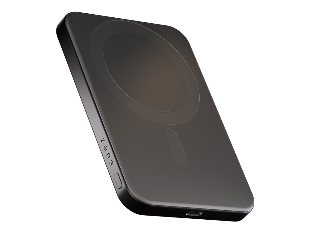Zens Slim Qi2 Al Powerbank 5000Mah Schwarz