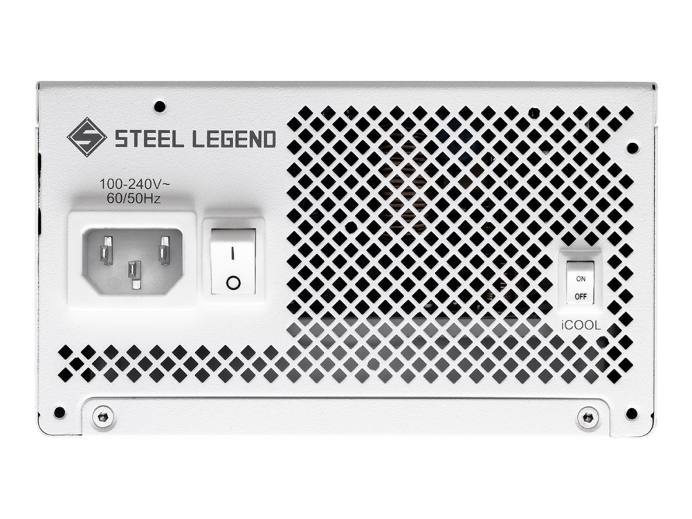 ASRock Steel Legend SL-1000GW - Nätaggregat (intern) - ATX12V 3.1/ EPS12V - 80 PLUS Gold - Cybenetics Platinum - AC 100-240 V - 1000 Watt - vitt stål | Datortillbehör - Laddare & Batterier - Dator/Server nätaggregat | GameStuff
