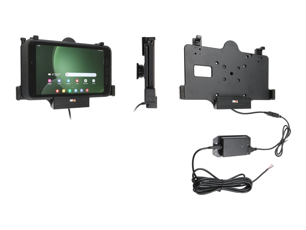 Brodit - Bilopladningsholder - aktiv, til fast installation - 2.7 A (Pogo) - sort - for Samsung Galaxy Tab Active5