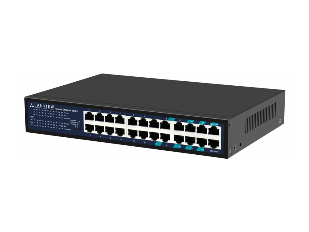 Lanview - Switch - Smart - 24 X 10/100/1000 - Desktop, Rackmontierbar