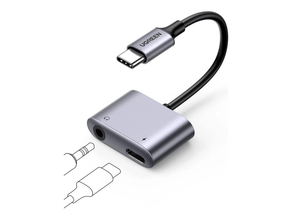 Ugreen 60164, Kabelgebunden, Usb 3.2 Gen 1 (3.1 Gen 1) Type-C, Grau, 3.5Mm, Usb Typ-C