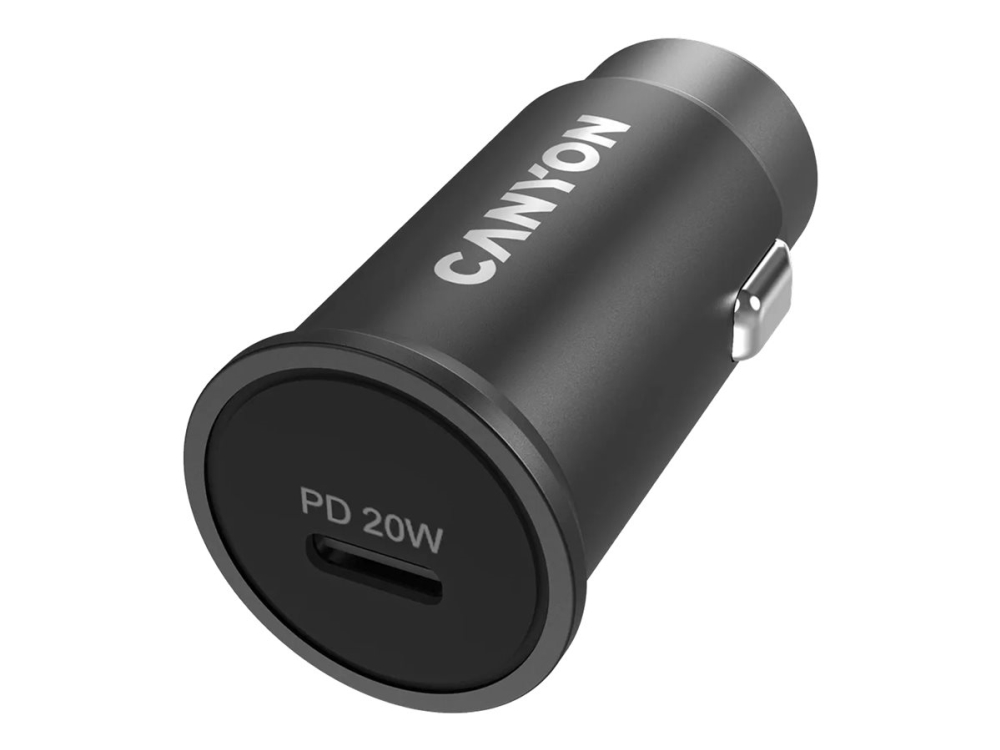 Canyon C-20 - Bilstrømsadapter - 20 Watt - Pd (24 Pin Usb-C) - Sort