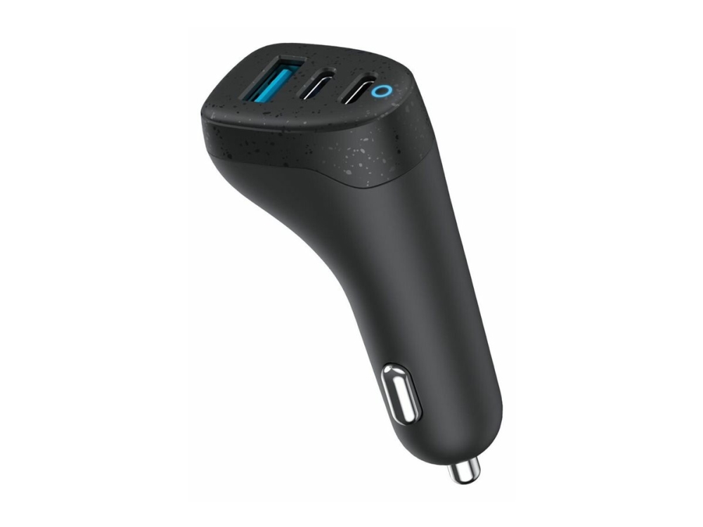 Estuff Infinite - Bilstrømsadapter - 100 Watt - 3 A - Qc 3.0, Pd 3.0 - 3 Output-Stikforbindelser (24 Pin Usb-C, Usb Type A) - Sort