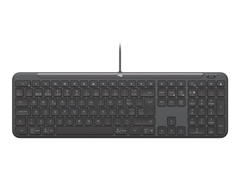 Logitech Signature Slim Combo Mk620 For Business, Volle Größe (100%), Kabelgebunden, Usb, Scherenschalter, Qwerty, Graphit