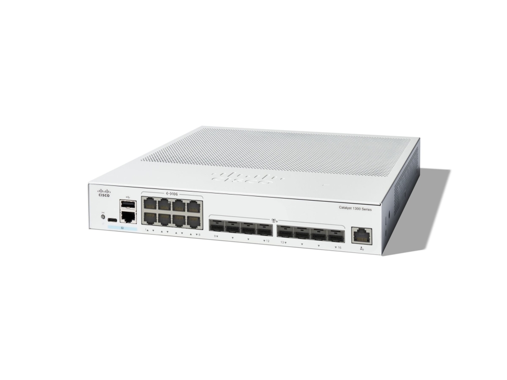 Cisco Catalyst 1300-16Xts – Switch – L3 – Intelligent – 8 X 10Gbase-T + 8 X 10 Gigabit Sfp+ – Rack-Montierbar