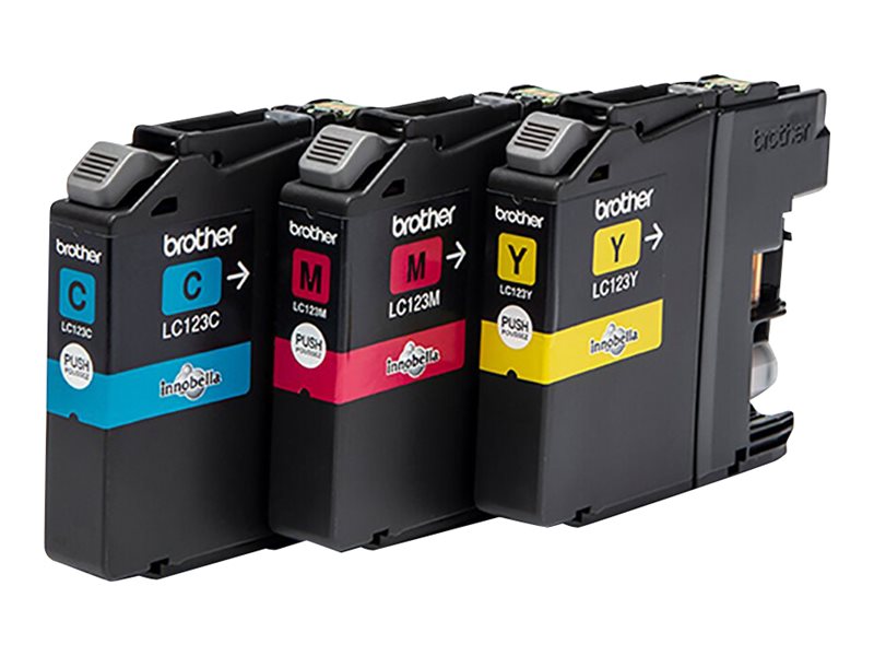 Brother Lc123 Rainbowpack - Gul, Cyan, Magenta - Original - Blister - Blækpatron - For Brother Dcp-J100, Dcp-J105, Dcp-J132w, Dcp-J172w, Dcp-J4110dw,