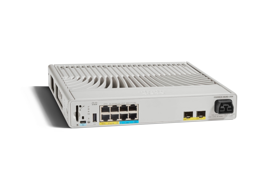 Cisco Catalyst C9200cx-8Uxg-2X-E, Managed, L2/L3, Vollduplex, Power Over Ethernet (Poe), Rack-Einbau
