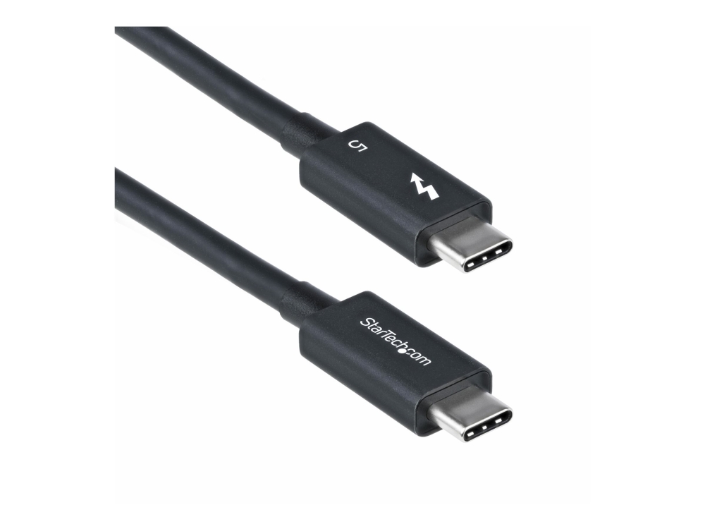 StarTech.com 2.6ft (80cm) Thunderbolt 5 Cable, 80Gbps/120Gbps, Certified - Thunderbolt-kabel - Thunderbolt 5 (hane) till Thunderbolt 5 (hane) - USB4 / Thunderbolt 3 / Thunderbolt 4 / Thunderbolt 5 / DisplayPort 2.1 - 80 cm - stöd för 4K, stöd för 8K, passiv, USB-strömförsörjning (240W) - svart | Datorer & Surfplattor - Servertillbehör - Övriga tillbehör | GameStuff