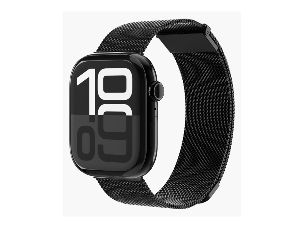 Vonmählen Milanese Loop 2 - Løkke For Smart Watch - 40/41/42 Mm - Sort - For Apple Watch Hermès Series 9, Se 3, Series 10, Series 11, Series 8, Serie