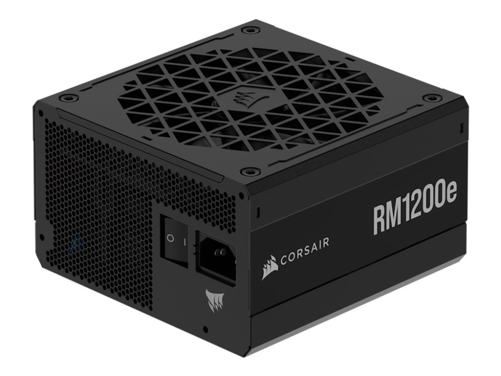 Corsair RM1200e, 1200 Watt, ATX 3.1, PCIe 5.1, 80PLUS Gold / Cybenetics PLATINUM