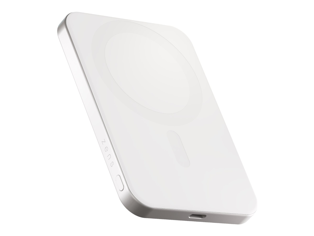 ZENS Pro 1 - Trådlös powerbank - smal - 5000 mAh - 15 Watt - på kabel: USB-C - vit | Tele & GPS - Batteri & Laddare - Strömförsörjningsbanker | GameStuff